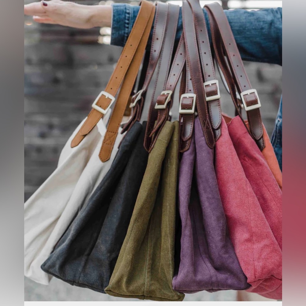 Stella Reese farmers market tote wine bag